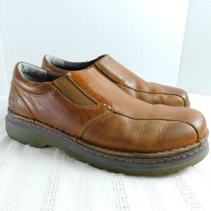 Doc Dr. Martens Tevin Brown Leather Slip-On Loafers Shoes Men's 10 US AW004 EUC